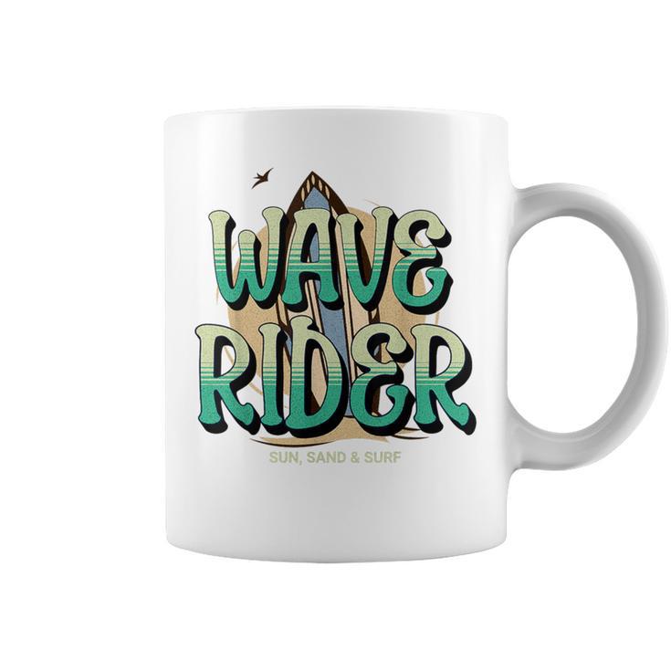 Wave Rider Surfing Surfboard Men Coffee Mug