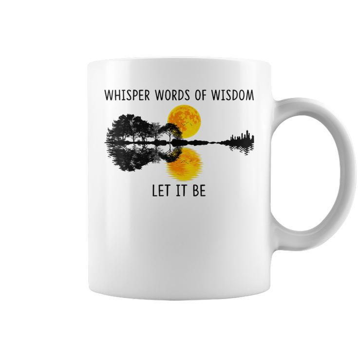 Whisper Words Of Wisdom Let-It Be Guitar Lake Shadow Coffee Mug