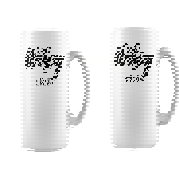 Wife Est 2024 Just Married Honeymoon Husband Wedding Couple Coffee Mug