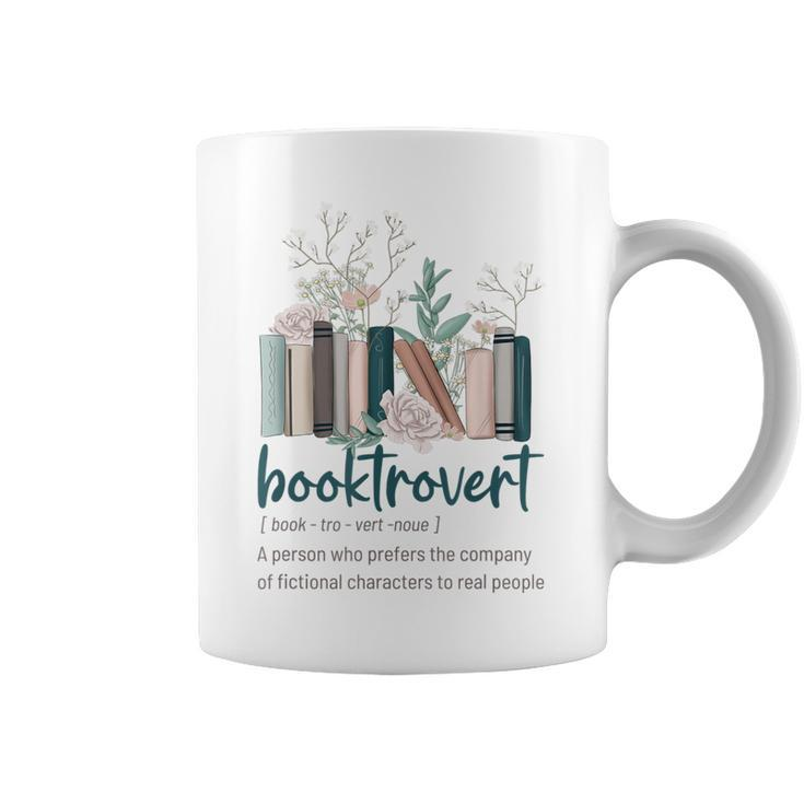 Wildflower Booktrovert Definition Book Lover Bookish Library Coffee Mug
