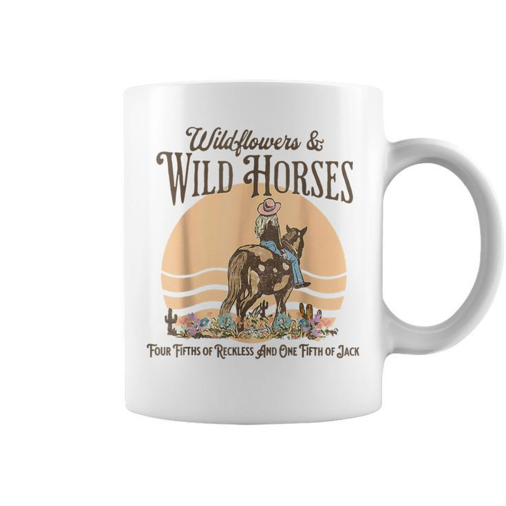 Wildflowers & Wild Horses Western For Her Coffee Mug