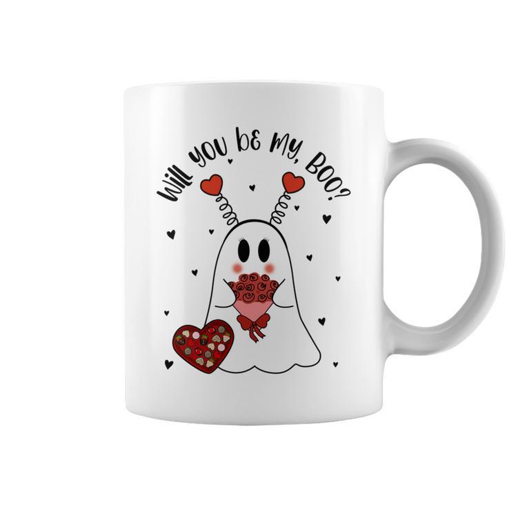 Will You Be My Boo Ghost Boujee Valentines Day Girls Coffee Mug