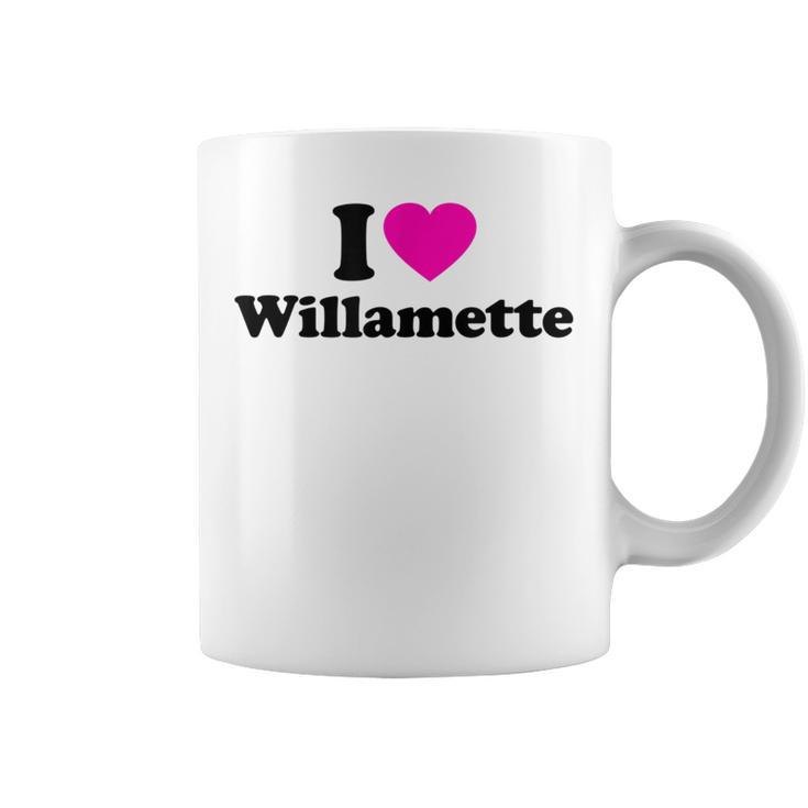 Willamette Love Heart College University Alumni Coffee Mug