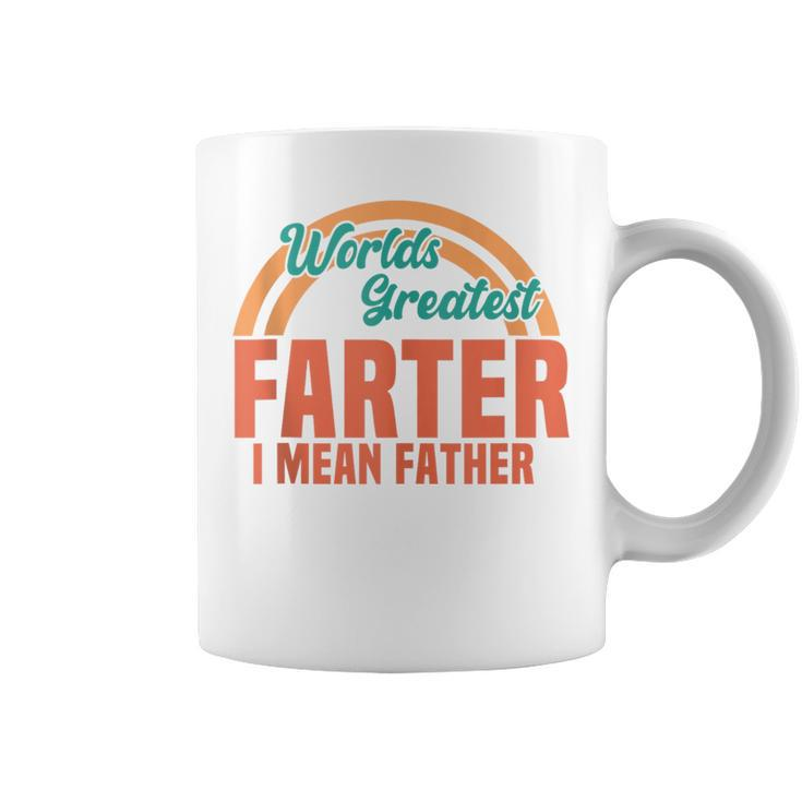 World's Best Farter Vintage Father's Day Saying Dad Coffee Mug
