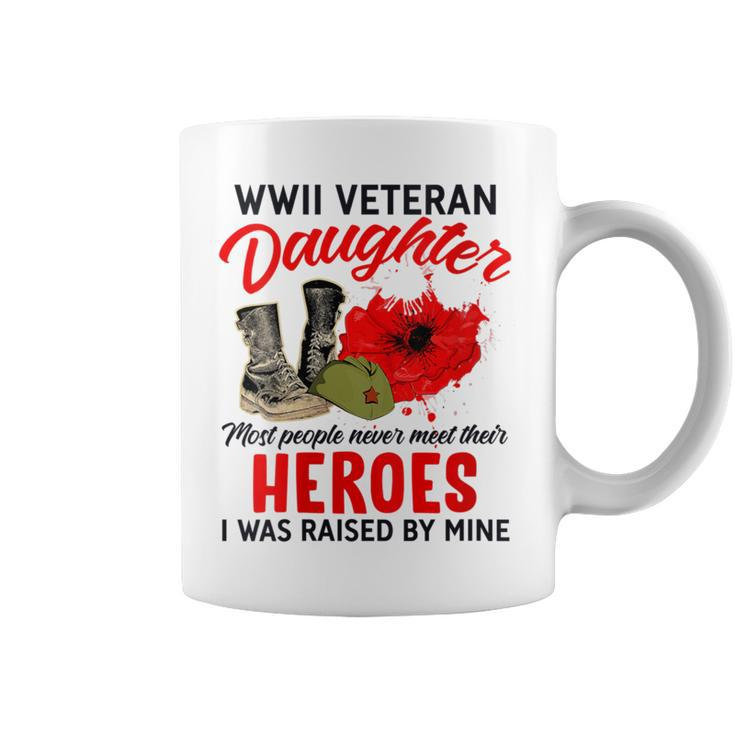 Wwii Veteran Daughter Patriotic American Army Mother Pride Coffee Mug