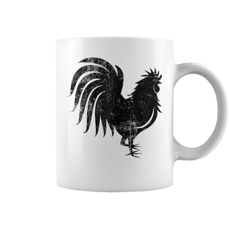 Year Of The Rooster Horoscope Vintage Distressed Coffee Mug