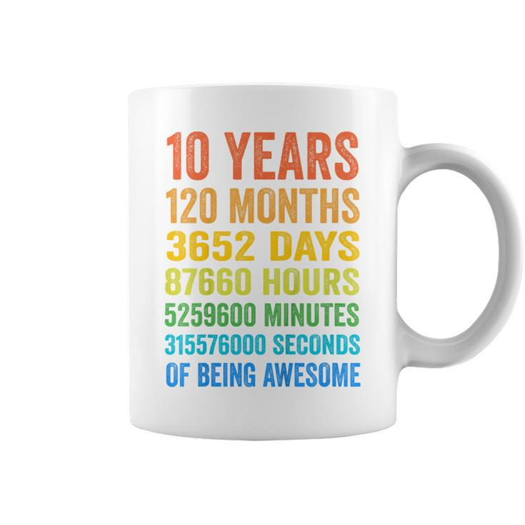 Youth 10Th Birthday 10 Years Old Vintage Retro 120 Months Coffee Mug
