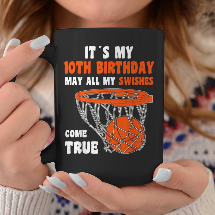 10 Year Old Happy 10Th Birthday Basketball 10Th Birthday Coffee Mug Personalized Gifts