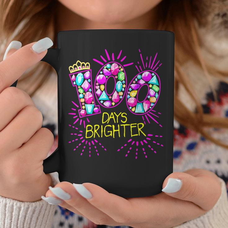 100 Days Brighter Teacher Girls 100 Days Of School Diamond Coffee Mug Personalized Gifts