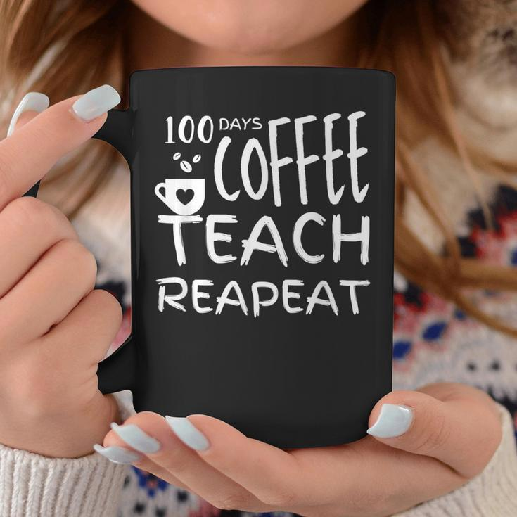 100 Days Of Coffee Teach Repeat School Teacher Coffee Mug Unique Gifts