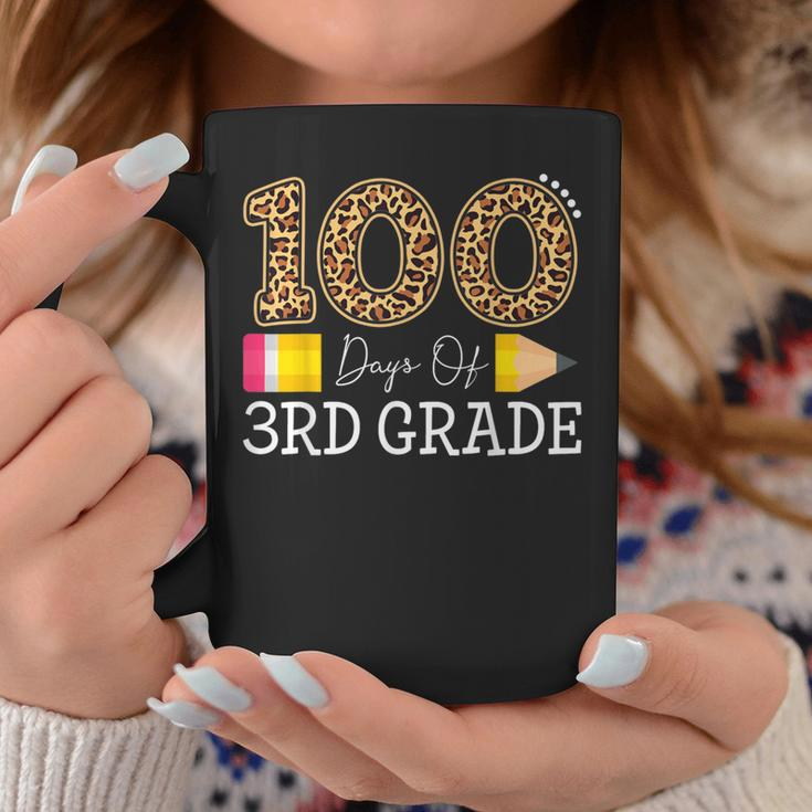 100 Days Of Third Grade Leopard Happy 100Th Day Of School Coffee Mug Unique Gifts