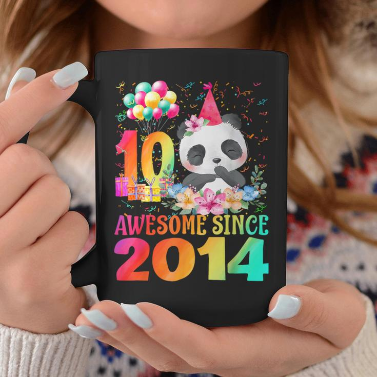 10Years Old 10Th Birthday Panda Awesome Since 2014 Coffee Mug Funny Gifts