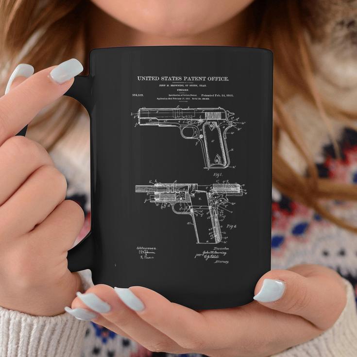 1911 Retro Vintage Handgun Diagram Blueprint Pistol 45Acp Coffee Mug Unique Gifts