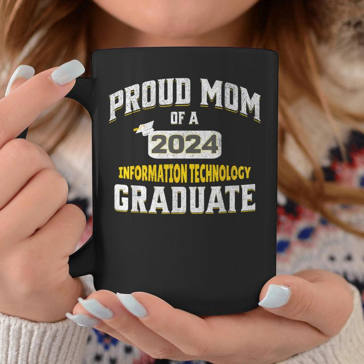 2024 Matching Proud Mom 2024 Information Technology Graduate Coffee Mug Unique Gifts