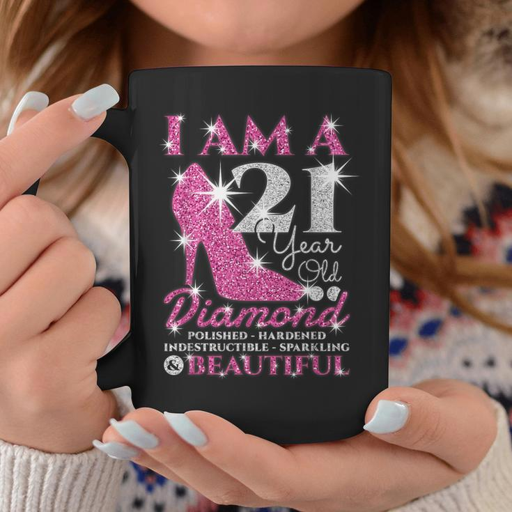 I Am A 21 Year Old Diamond 21St Birthday Coffee Mug Personalized Gifts