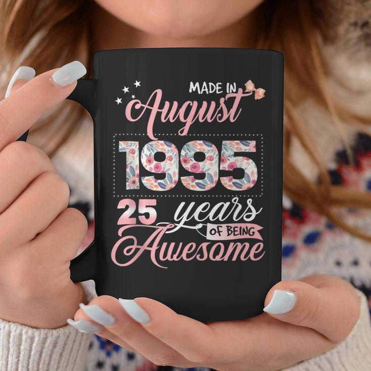 25Th Birthday Floral For Women Born In August 1995 Coffee Mug Unique Gifts