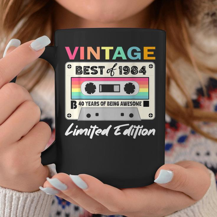 40Th Birthday Retro Cassette Best Of 1984 Coffee Mug Funny Gifts