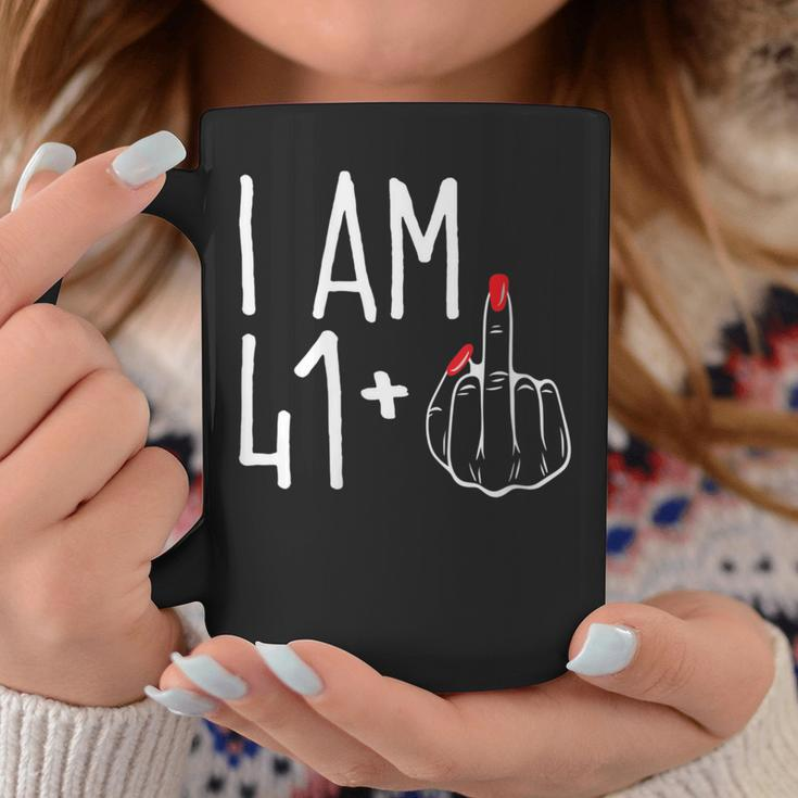 I Am 41 Plus 1 Middle Finger 42Nd Women's Birthday Coffee Mug Funny Gifts