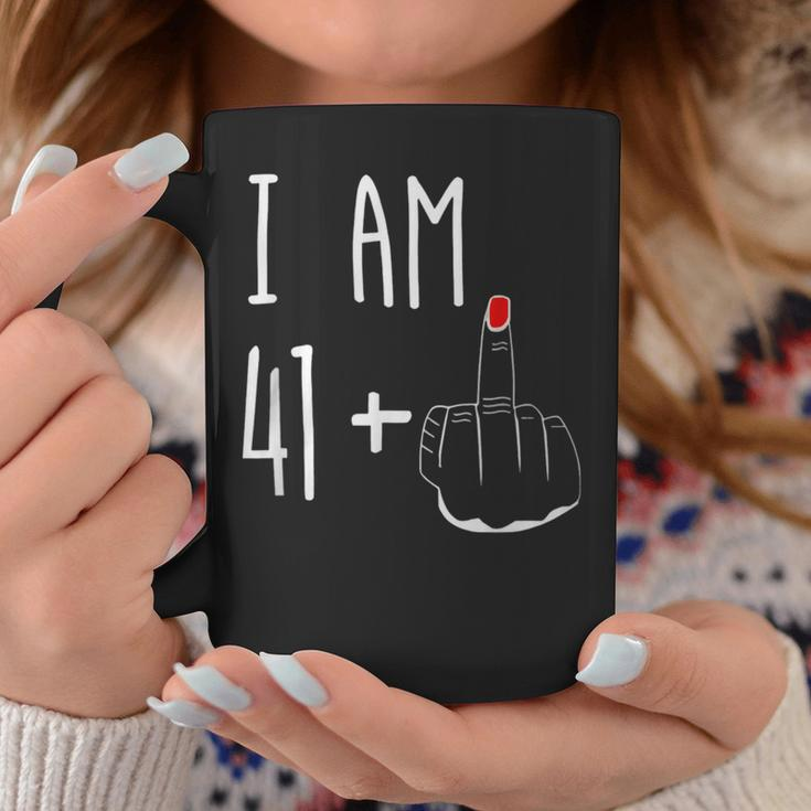 I Am 41 Plus 1 Middle Finger Girl 42Nd Birthday 42 Years Old Coffee Mug Unique Gifts
