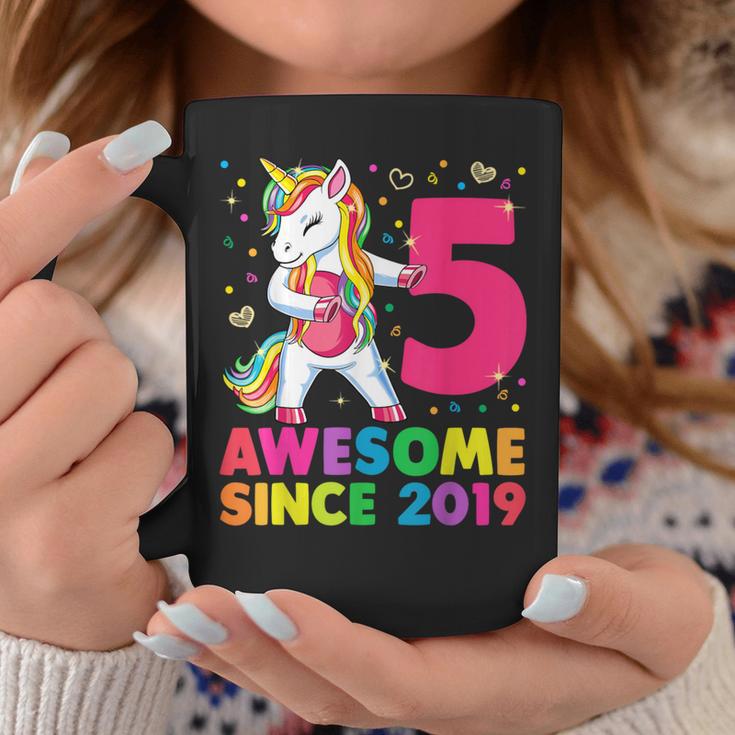 5 Years Old Unicorn Flossing 5Th Birthday Girl Unicorn Party Coffee Mug Unique Gifts