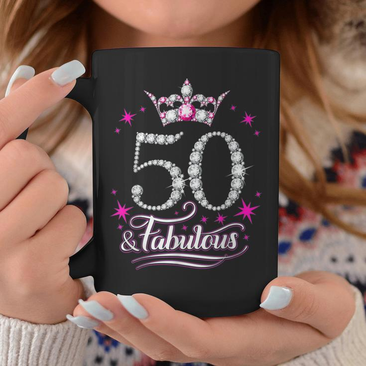 50 And & Fabulous 1970 50Th Birthday Crown Pink Coffee Mug Unique Gifts