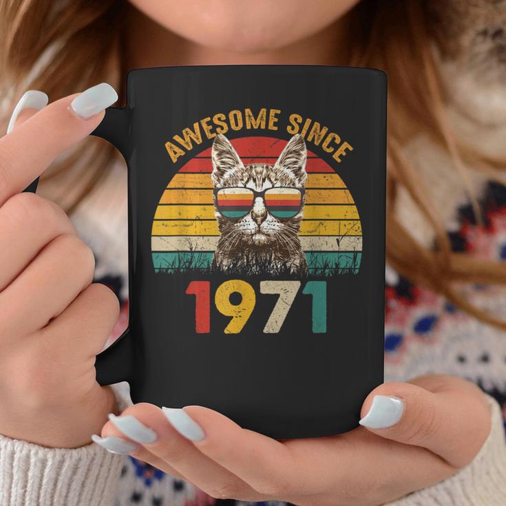 53Rd Birthday 53 Year Cat Lover Vintage Awesome Since 1971 Coffee Mug Unique Gifts