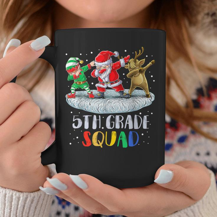 5Th Grade Squad Dabbing Santa Christmas Reindeer Teacher Coffee Mug Unique Gifts