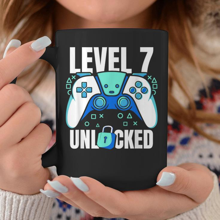 7 Year Old Gamer Gaming 7Th Birthday Level 7 Unlocked Coffee Mug Funny Gifts