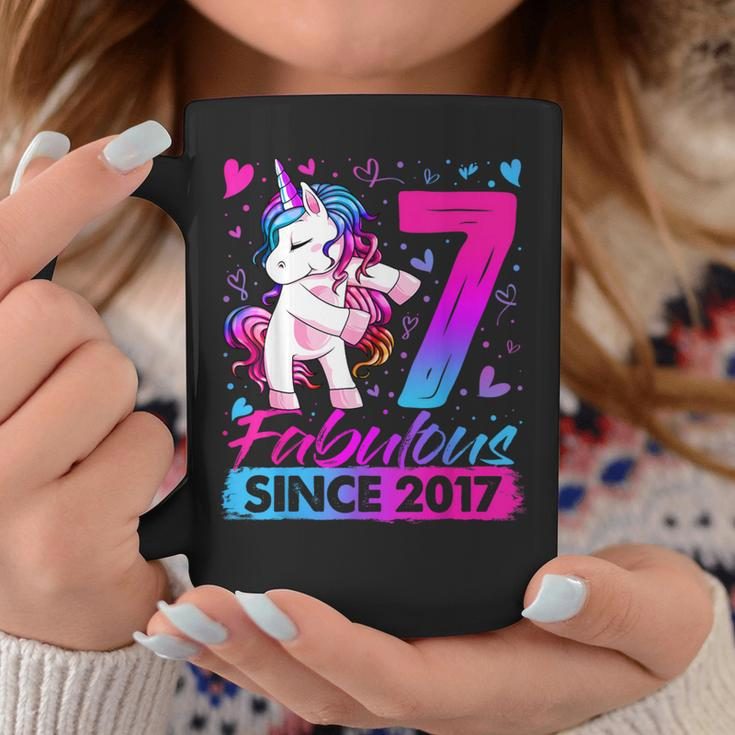 7 Years Old Flossing Unicorn 7Th Birthday Girl Party Coffee Mug Unique Gifts