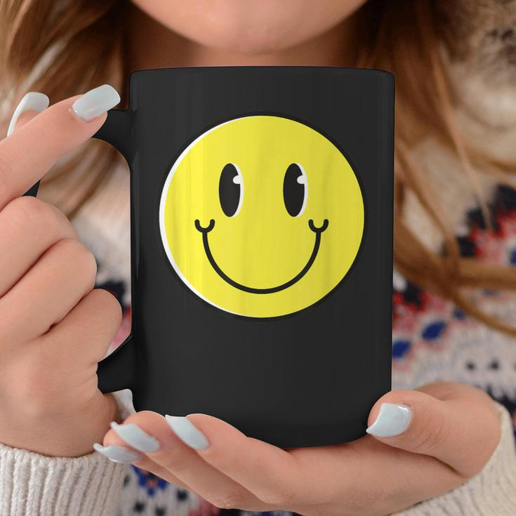 70S Yellow Smile Face Cute Happy Peace Smiling Face Coffee Mug Funny Gifts