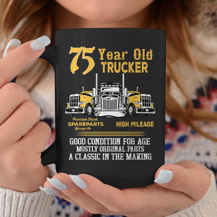 75 Year Old Trucker 75Th Birthday Dad Grandpa Coffee Mug Unique Gifts