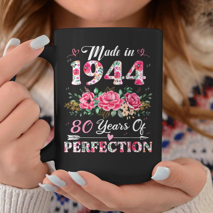 80 Year Old Made In 1944 Floral 80Th Birthday Women Coffee Mug Unique Gifts