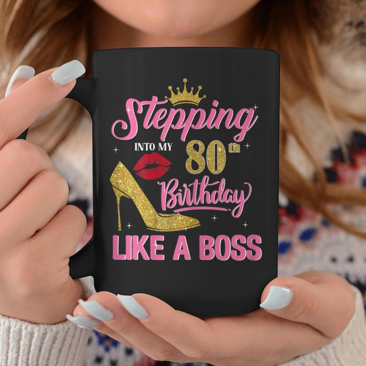 80 Year Old Stepping Into 80Th Birthday Like A Boss Coffee Mug Unique Gifts