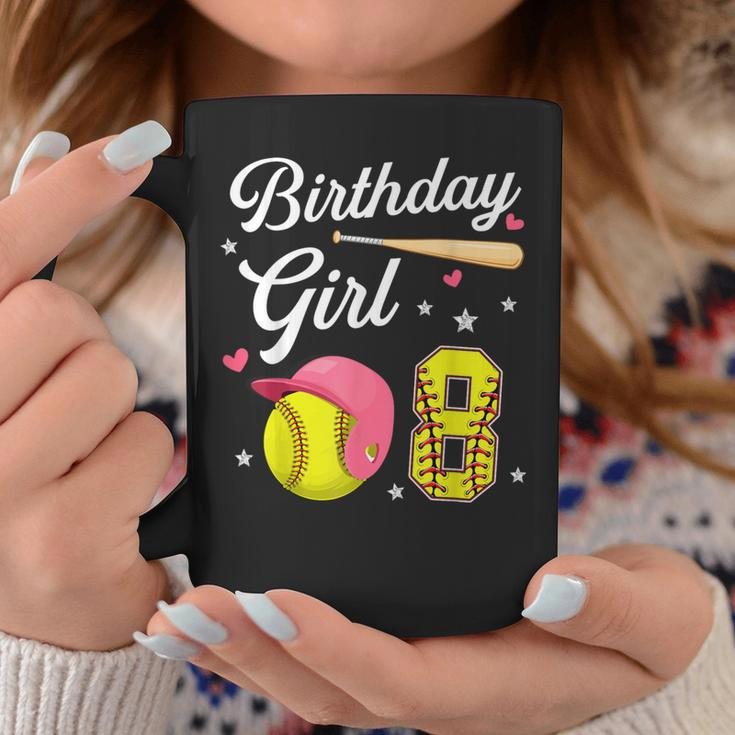 8Th Birthday Softball Player Themed Girls Eight 8 Years Old Coffee Mug Unique Gifts