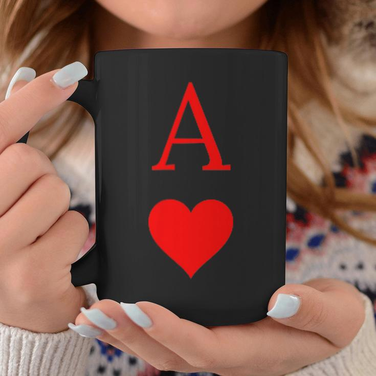Ace Of Hearts Playing Card Symbol And Letter Coffee Mug Unique Gifts
