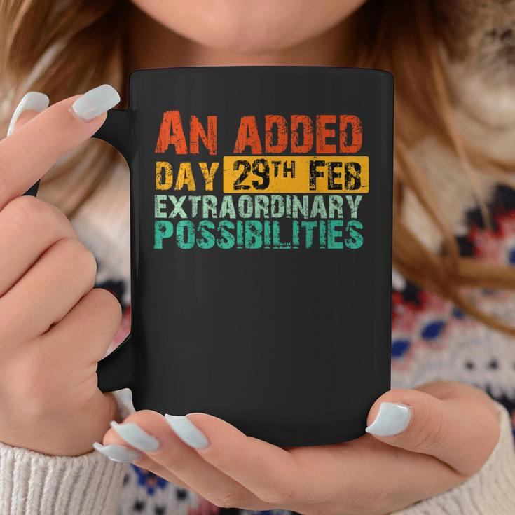 An Added Day Leap Year Birthday 2024 February 29Th Retro Coffee Mug Unique Gifts
