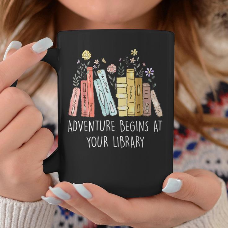 Adventure Begins At Your Library Summer Reading 2024 Books Coffee Mug Unique Gifts