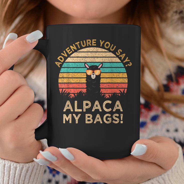 Adventure You Say Alpaca My Bags Vintage Travel Coffee Mug Unique Gifts