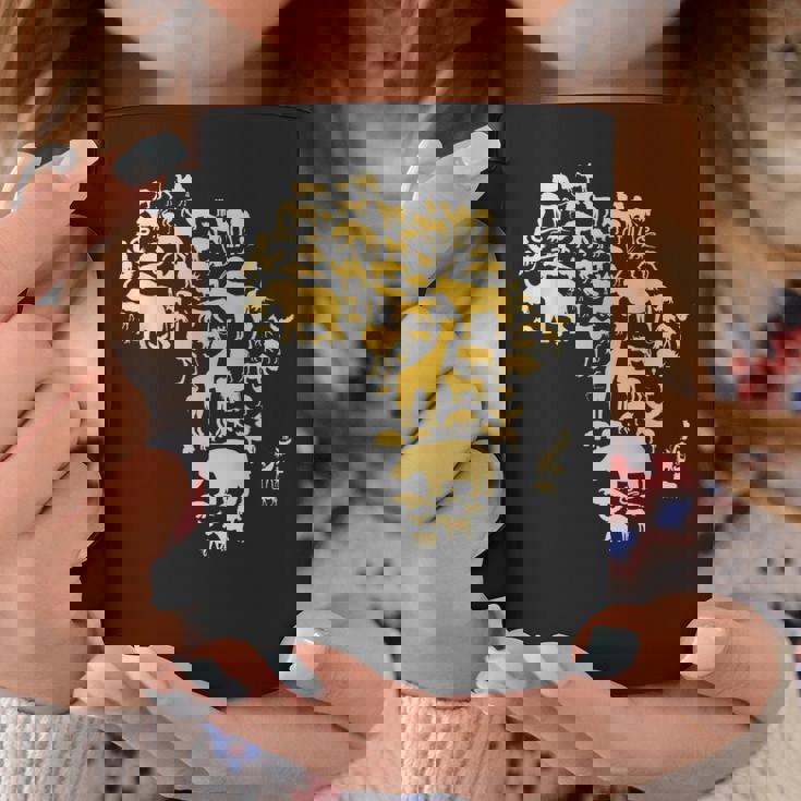 Africa Animal Map Silhouette African Coffee Mug Personalized Gifts