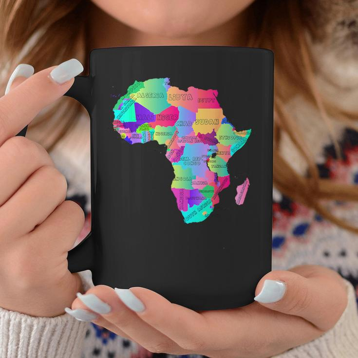 Africa Map With Boundaries And Countries Names Coffee Mug Funny Gifts
