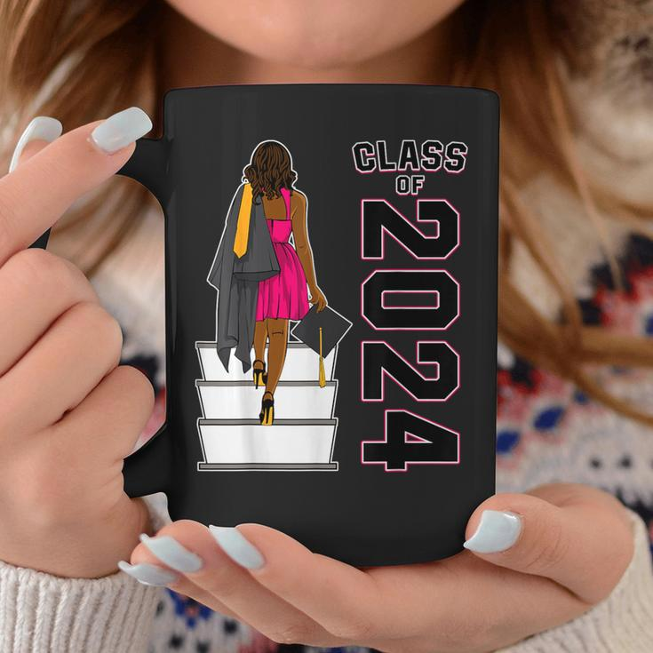 African American Afro Black Girl Graduation Class Of 2024 Coffee Mug Personalized Gifts