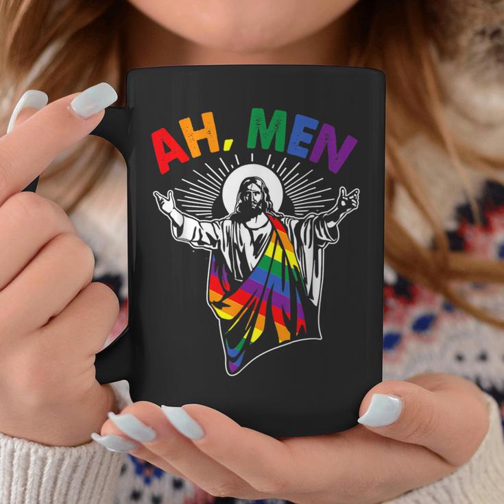 Ah Lgbt Gay Pride Jesus Rainbow Flag Coffee Mug Unique Gifts