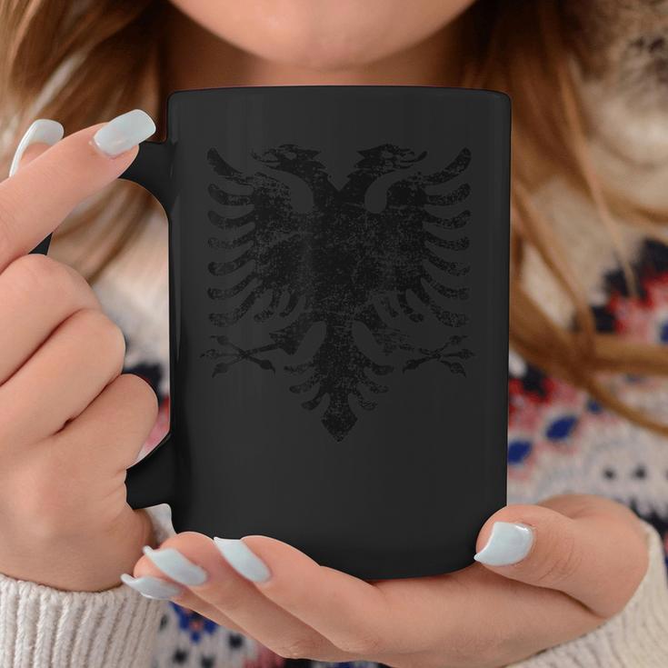 Albania Eagle Big Flag Vintage Distressed Albanian Flag Coffee Mug Unique Gifts