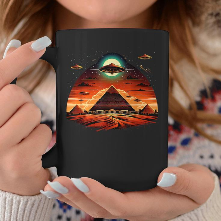 Aliens Space Ufo Ancient Egyptian Pyramids Science Fiction Coffee Mug Unique Gifts