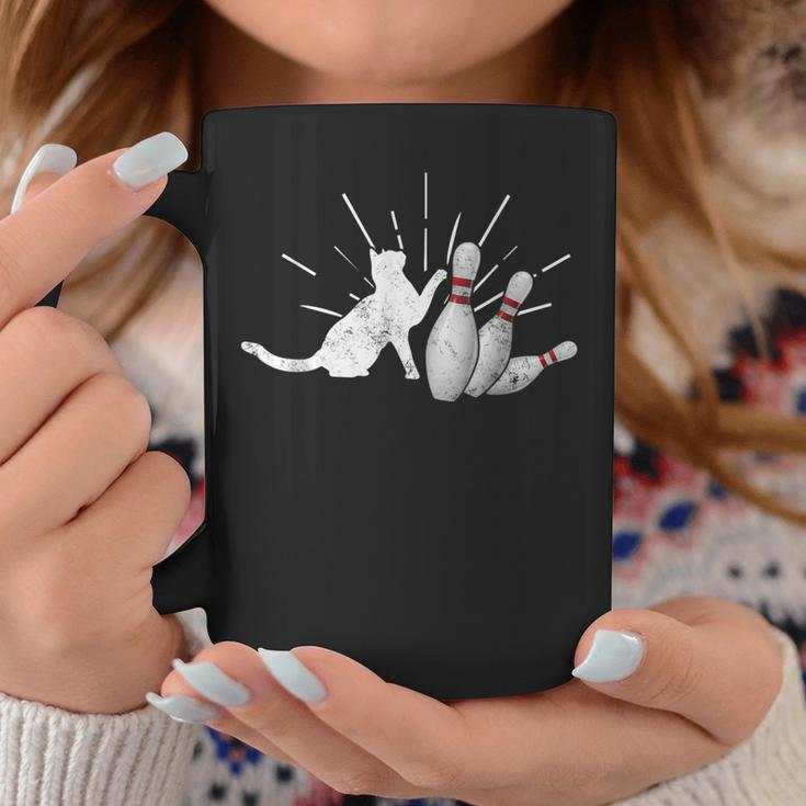 Alley Cat Tipping Pins Bowling Coffee Mug Unique Gifts