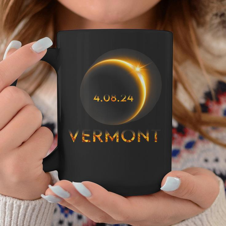America Total Solar Eclipse 2024 Vermont 04 08 24 Usa Coffee Mug Personalized Gifts