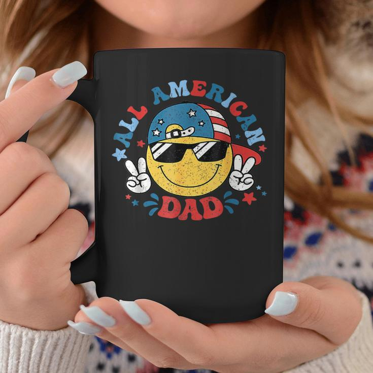 All American Dad 4Th Of July Dad Smile Face Fathers Day Coffee Mug Funny Gifts
