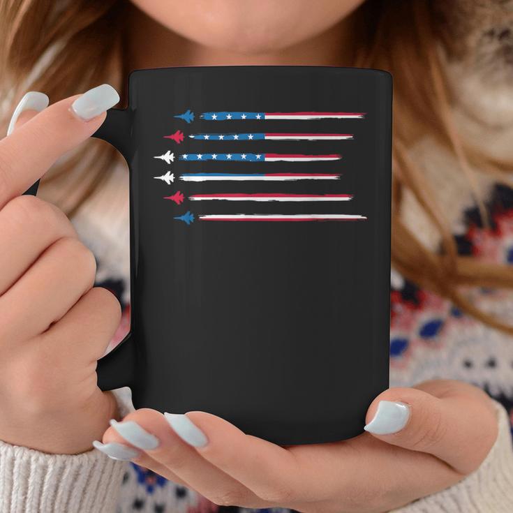 American Flag Military Jet Plane Aviation Coffee Mug Unique Gifts