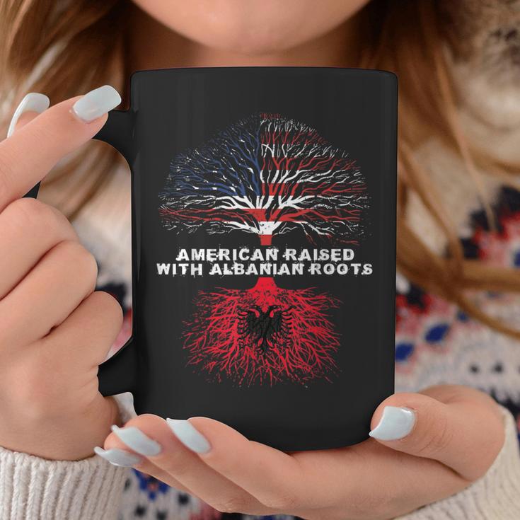 American Raised With Albanian Roots Albania Coffee Mug Unique Gifts