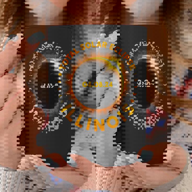 American Total Solar Eclipse April 8 2024 Illinois Totality Coffee Mug Unique Gifts